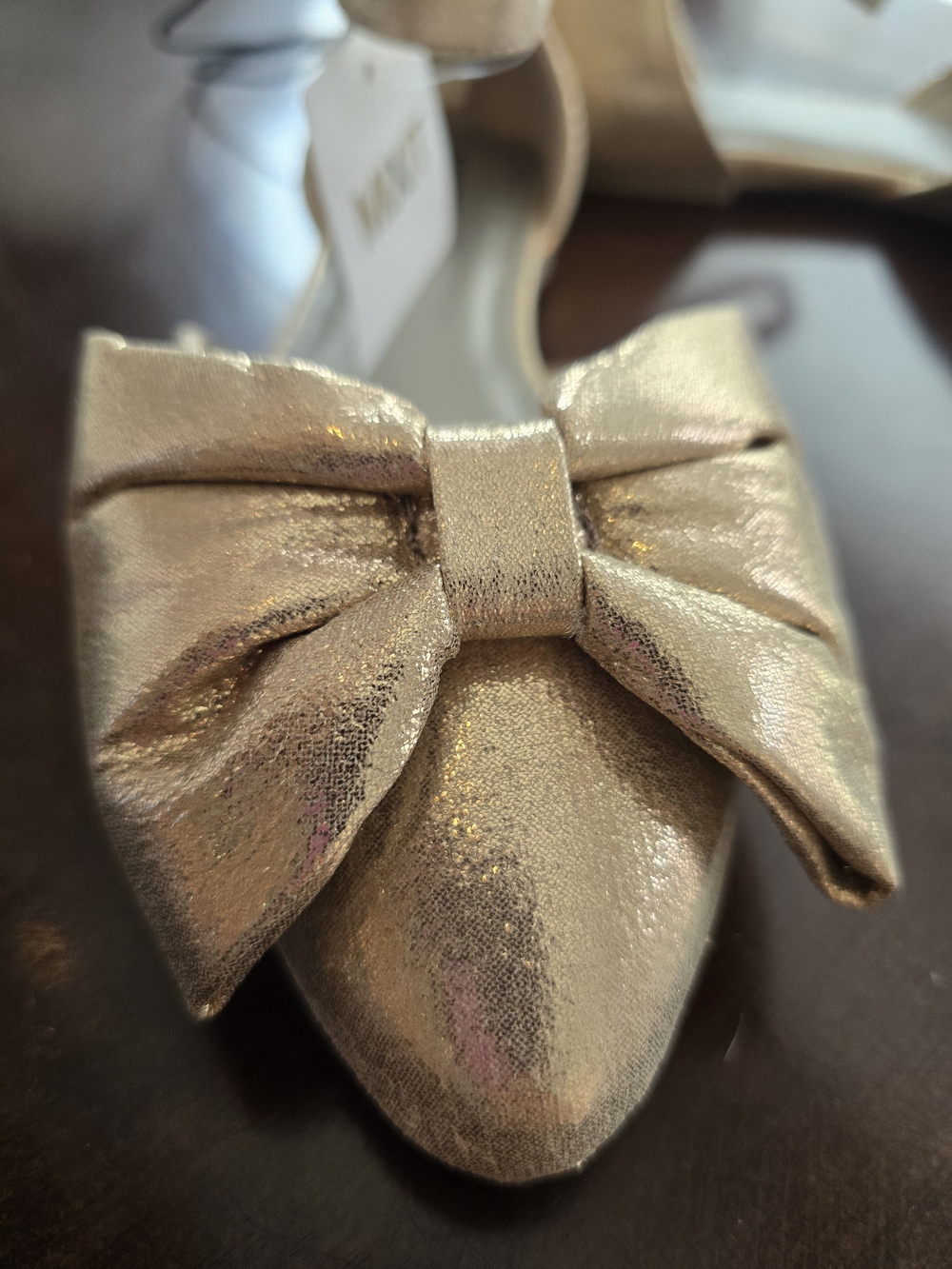 Mixit Metallic Gold Bow Flats